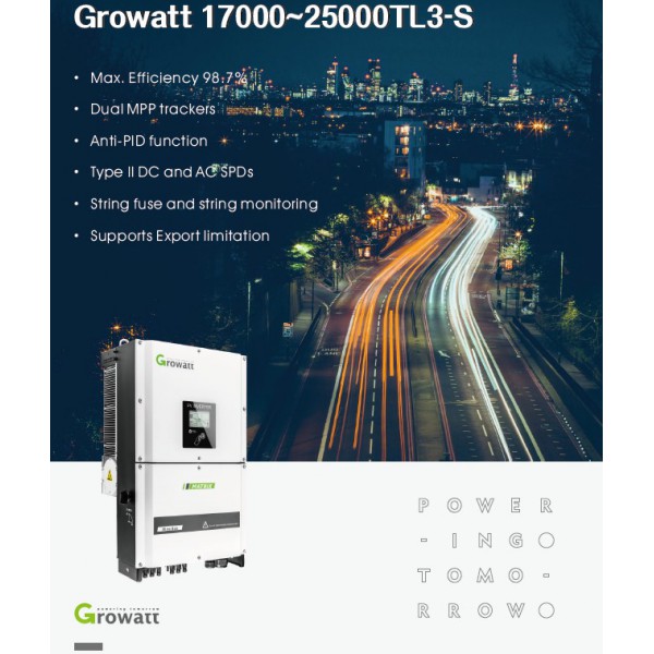 Сетевой инвертор Growatt 20000TL3-S
